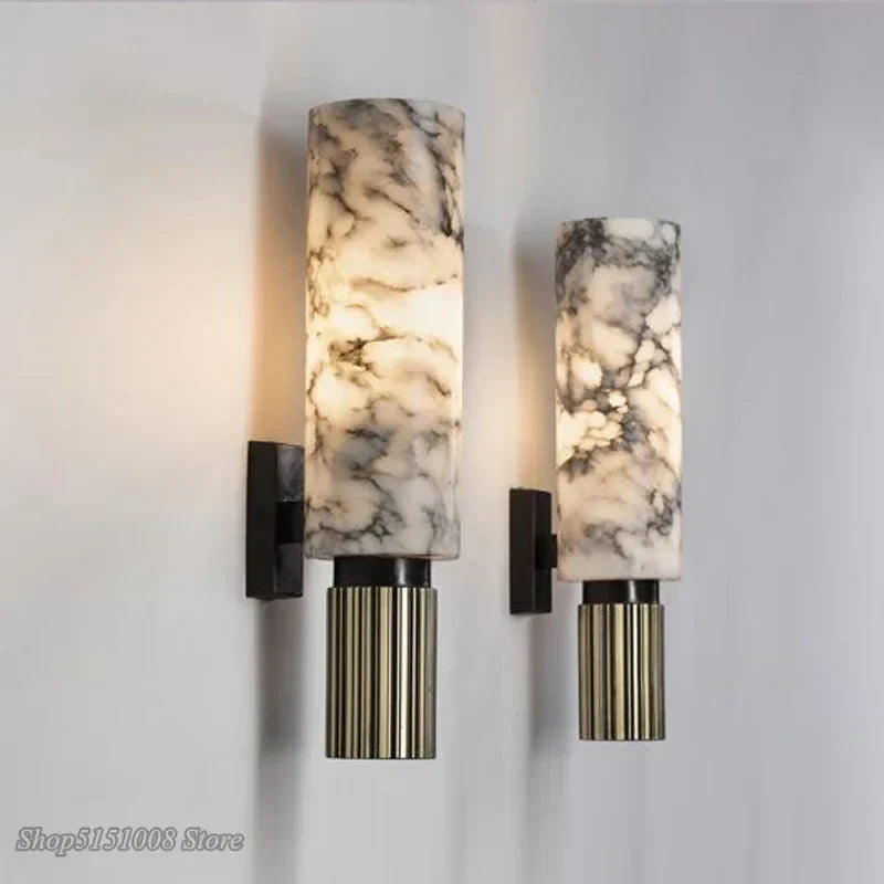 Applique Murale DecorBites™ en Marbre Dolomite Art Moderne Nordique pour Salon et Chambre