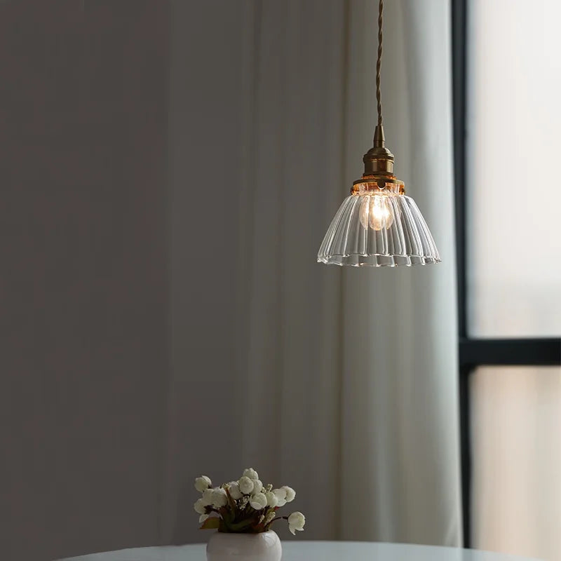 DecorBites™ Clear Glass Nordic Pendant Light Fixture: Modern Simple Hanging Lamp