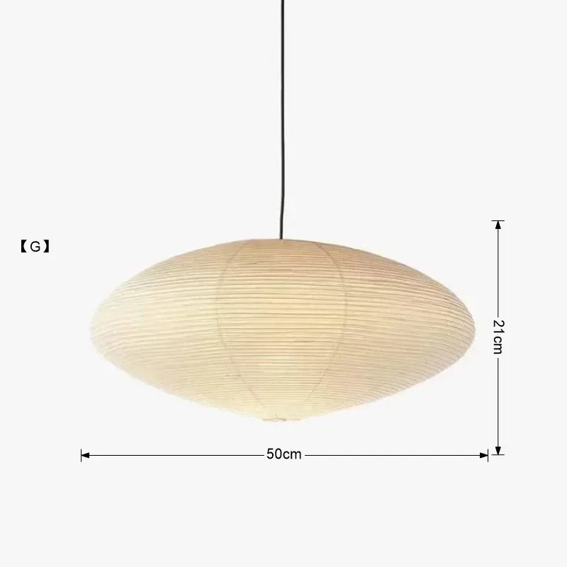 DecorBites™ مصباح معلق ياباني وابي سابي LED E27 سقف ورق الأرز معلق من نوجوتشي أكاري