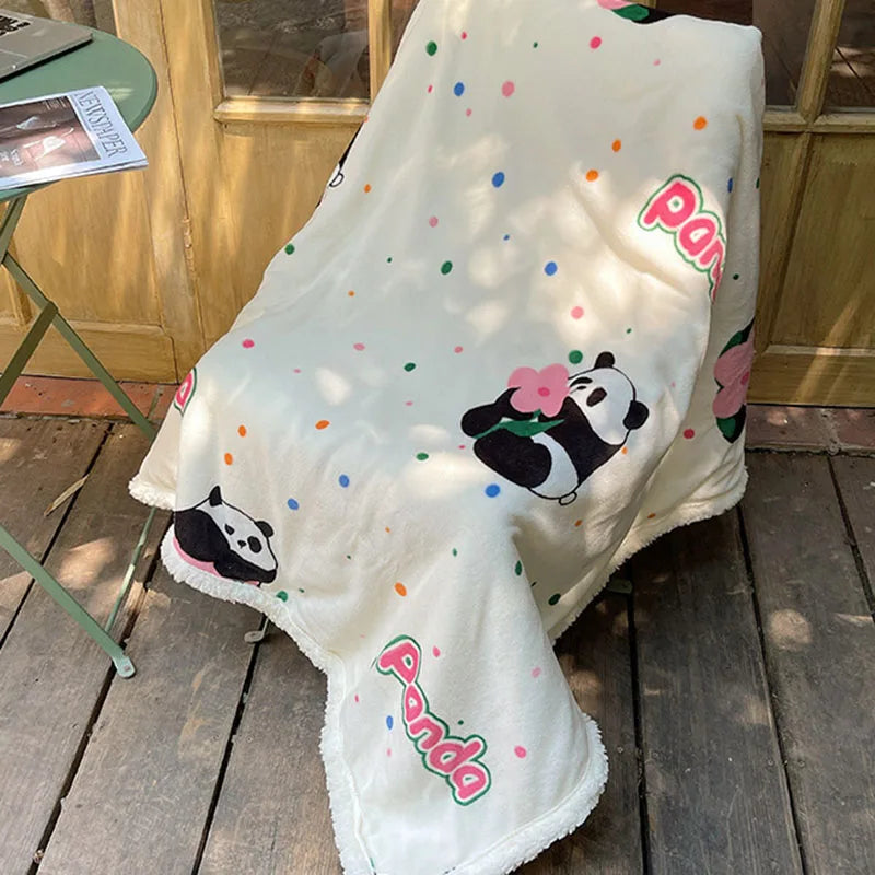 DecorBites™ Cozy Fleece Blanket | Multi-Use Office & Home Shawl | Soft & Warm Blanket