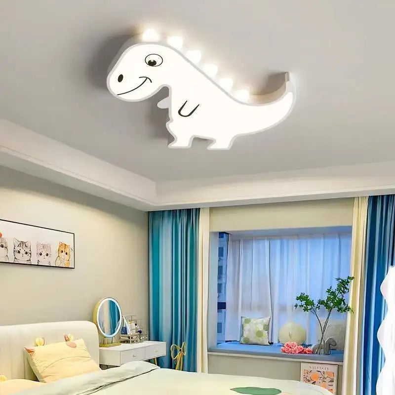 مصباح سقف غرفة الأطفال DecorBites™ للحماية الكاملة من طيف الضوء بتصميم طائرة باللون الكريمي