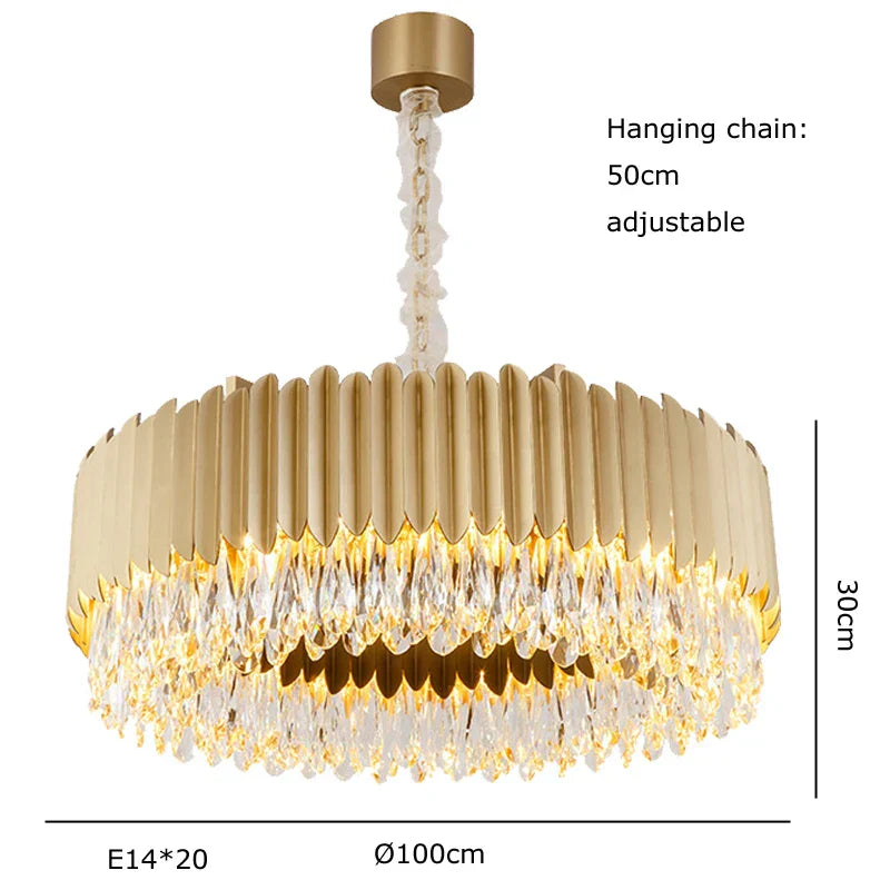 DecorBites™ Crystal Water Droplet Pendant Lights, Dimmable Luxury LED Dining Room Fixture