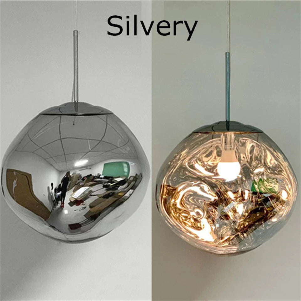 Nordic Lava Pendant Light in Plated PVC Finish