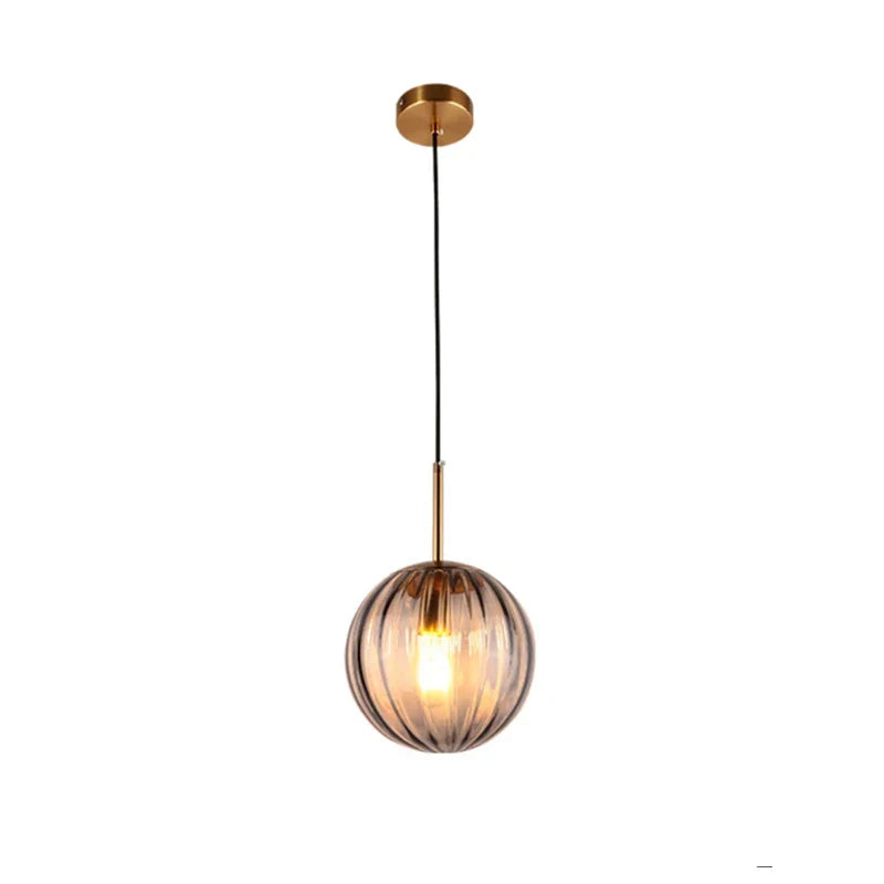 مصباح DecorBites™ المعلق الكروي الزجاجي: إضاءة LED نورديكية عصرية للمنزل والمطعم وغرفة المعيشة