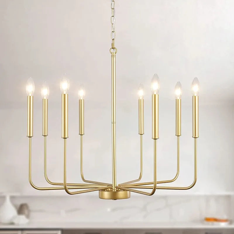 DecorBites™ Iron Chandelier for American Rural Style Living Room Kitchen Dining Bedroom