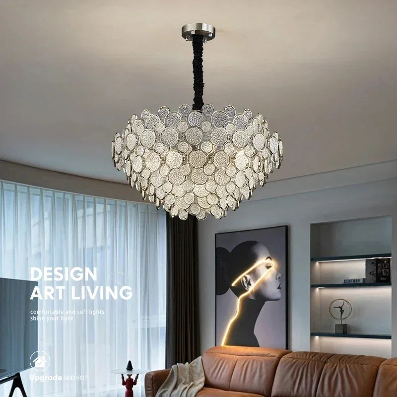 ثريا سقف LED DecorBites™ بتصميم إسكندنافي فاخر لإضاءة غرف المعيشة والطعام والنوم