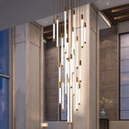 Modern Staircase Pendant Chandelier in Black or Gold