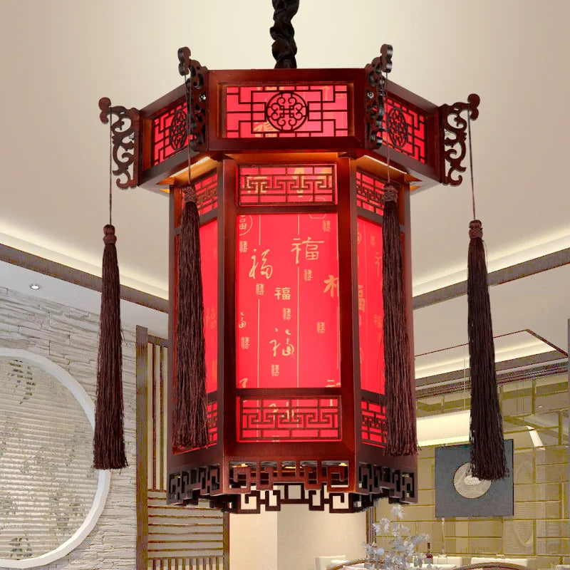 DecorBites™ Bamboo Lantern Pendant Lights: Classical Beauty for Living or Dining Room Decor