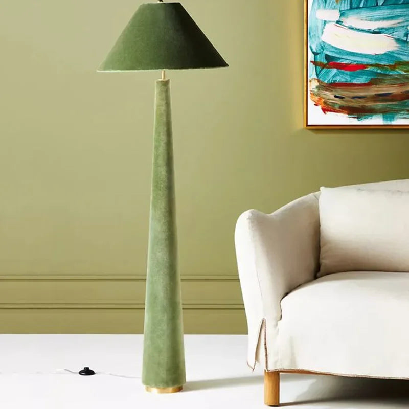 DecorBites™ Cotton Velvet Floor Lamp LED E27 Modern Light Fixtures for Living Room