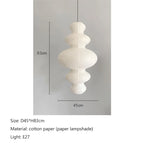 Nordic Wabi-Sabi Rice Paper Pendant Light