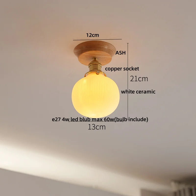 DecorBites™ Clear Glass LED Ceiling Light, Modern Nordic Bedroom Decor Ceiling Lamp
