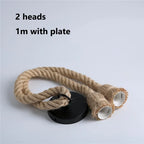 Vintage Hemp Rope Industrial Pendant Light