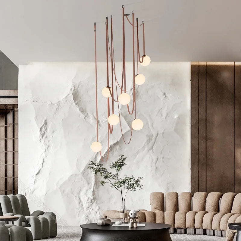 DecorBites™ ثريا غرفة المعيشة بتصميم وادي سابي دوبلكس مصباح سقف نورديك