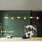 Art Deco Black and Gold LED Pendant Light