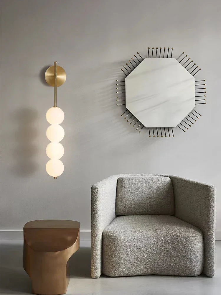DecorBites™ Glass Ball LED Wall Sconce for Modern Living and Dining Room Decor