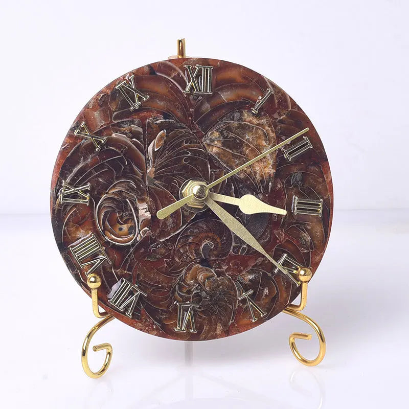 DecorBites™ Agate Stone Gold Digital Clock for Home Decoration