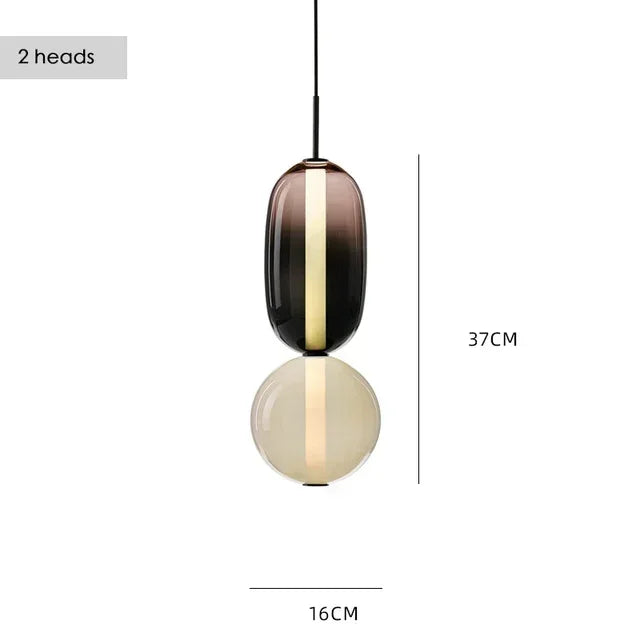 Nordic Colored Glass Pendant Light