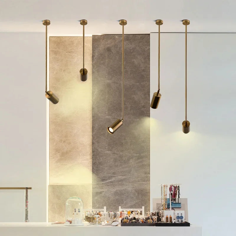 Nordic Adjustable Black or Brass Pendant Light