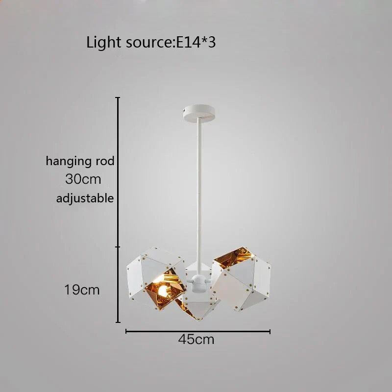 DecorBites™ Cube LED Pendant Light: Art Deco Hanging Lamp for All-Match Style