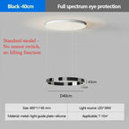 Modern Ring LED Pendant Light in Black or White
