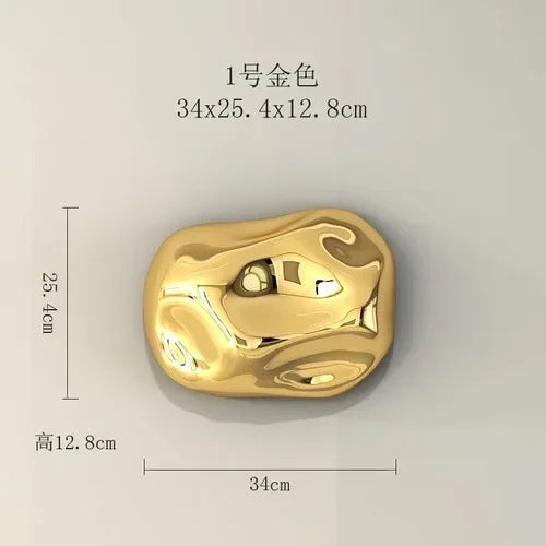 DecorBites™ 3D Stone Wall Ornaments: Room Aesthetics & Decoration - Plating Craft Stone Pendants