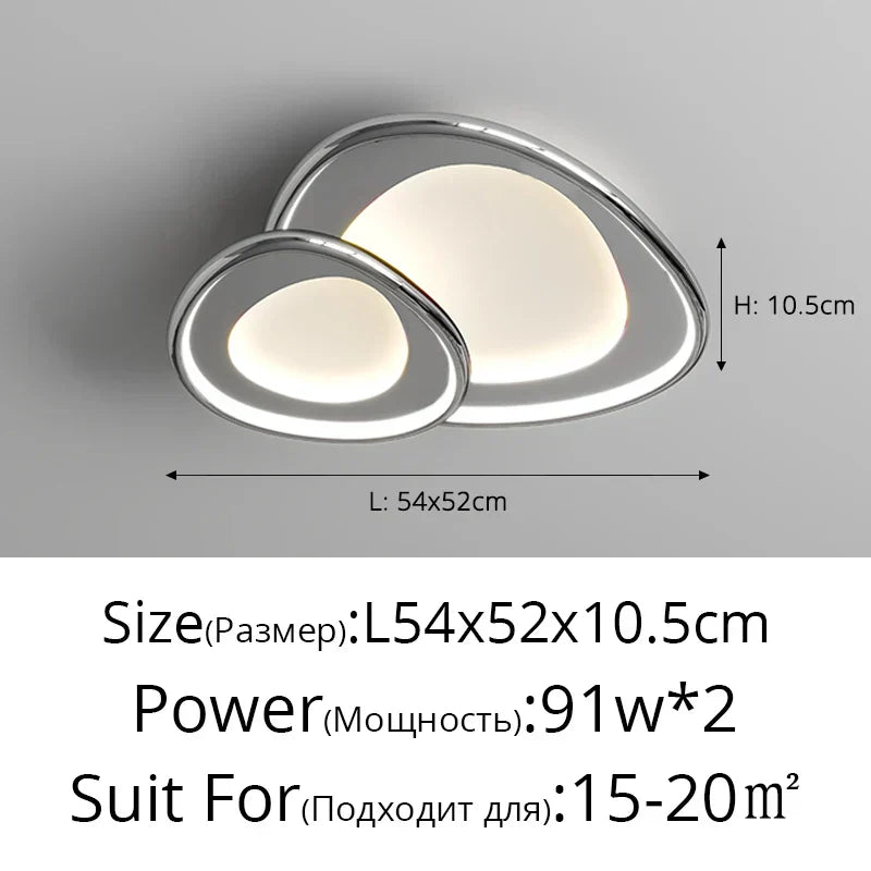 DecorBites™ ثريات LED أبيض كروم تركيبات إضاءة المطبخ إضاءة منزلية عصرية