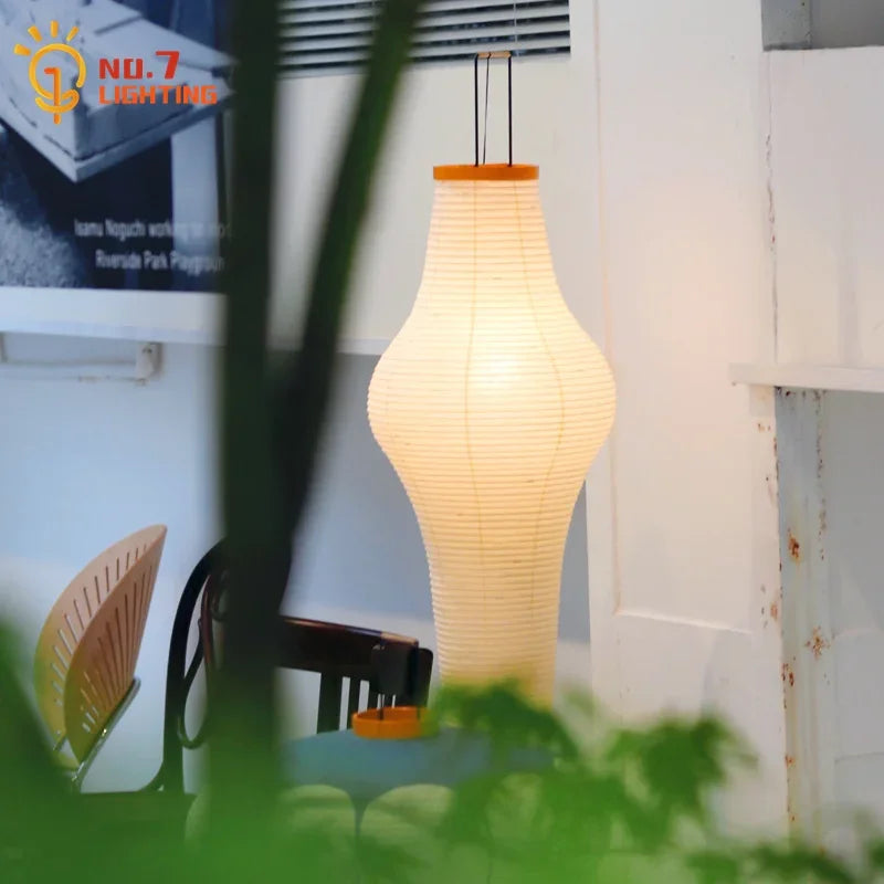 مصباح أرضي ياباني من DecorBites™ بتصميم زين لغرفة المعيشة وغرفة النوم ودراسة علوية