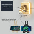 DecorBites™ LED USB Reading Wall Lamp with Dimmable Metal Body and Acrylic Shade