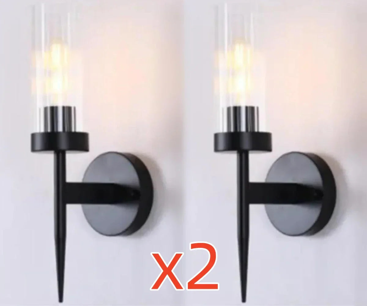 DecorBites™ Gold LED Wall Lights Glass Lamps for Bedroom, Living Room, and Bathroom