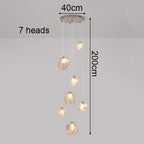 Modern Ring Pendant Chandelier in Iron, Acrylic, Glass