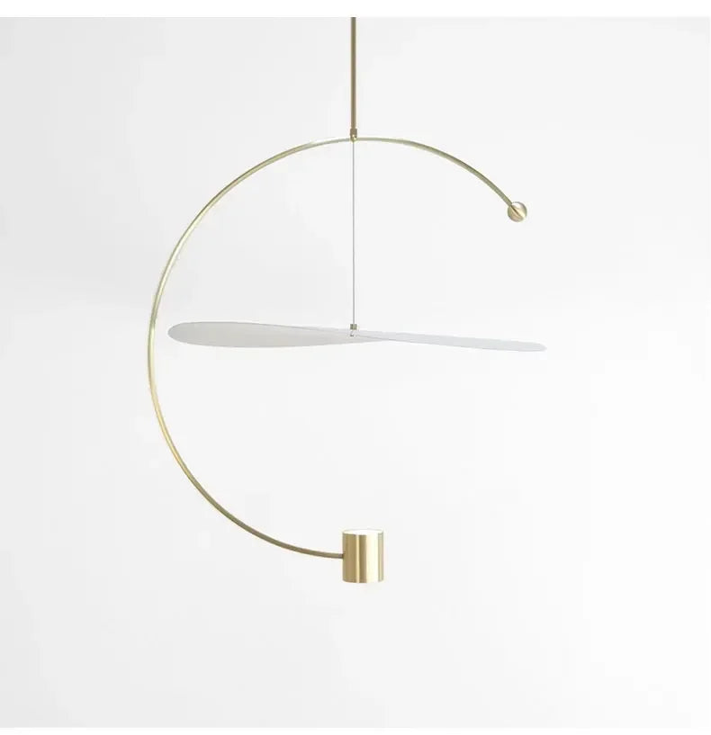 مصباح تعليق LED مطلي بالذهب من DecorBites™ لديكور المنزل وغرفة الطعام