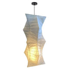 Japandi White Rice Paper Akari Pendant Light
