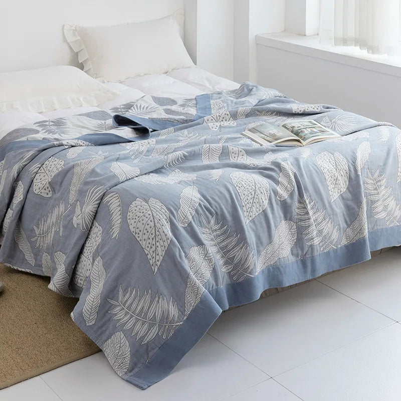 DecorBites™ Cotton Gauze Towel Throw Blanket - Soft and Cozy Bedspread for All Seasons