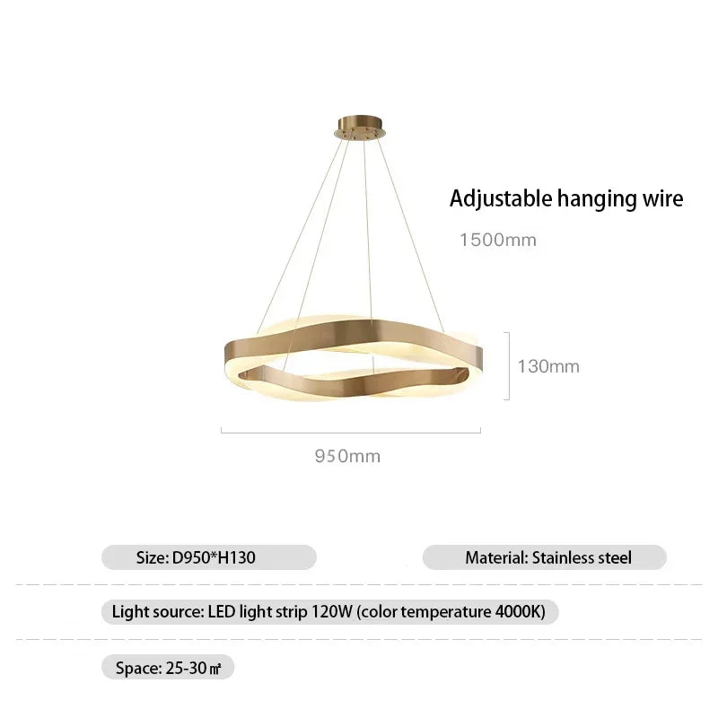 DecorBites™ Elegant Black Circle Chandeliers | Luxury Acrylic Pendant Light for Home Living Room
