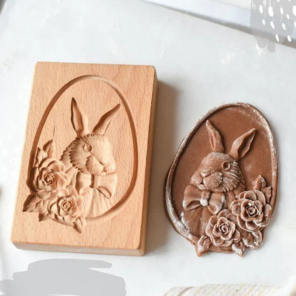 DecorBites™ Gingerbread Cake Wooden Mold: DIY Baking Accessory for Home Bakery