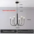 DecorBites™ Gold Metal Chandelier: Modern Nordic LED Lighting for Living Room, Kitchen, Dining Room