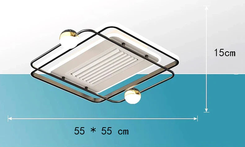 مروحة سقف غرفة نوم الأطفال DecorBites™ مع جهاز تحكم عن بعد وإضاءة LED عصرية
