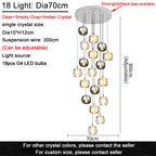 Modern Nordic Crystal Cluster Pendant Light