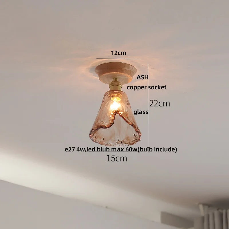 DecorBites™ Clear Glass LED Ceiling Light, Modern Nordic Bedroom Decor Ceiling Lamp