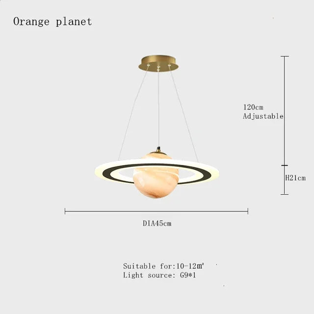 DecorBites™ Children'S Space Star Astronaut LED Pendant Lamp for Boys Room, Acrylic Indoor Decor