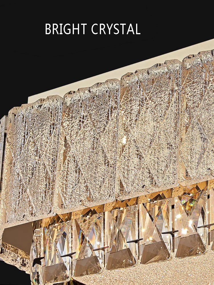 DecorBites™ مصباح سقف كريستال زجاجي LED تركيبات إضاءة ديكور منزلي حديثة وبسيطة