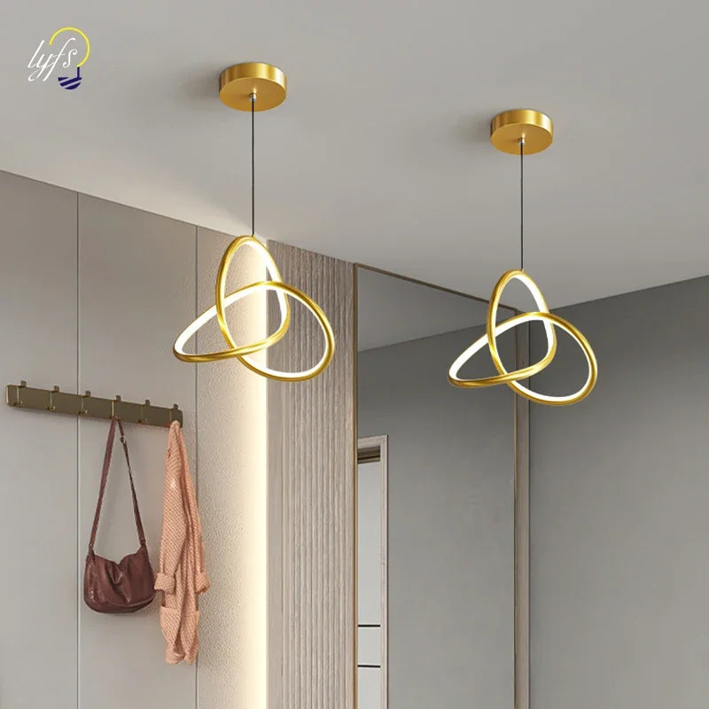 Nordic Metal LED Pendant Light in Black or Gold