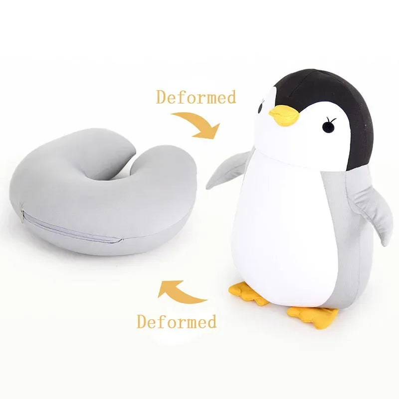 DecorBites™ Cute Plush Animal Neck Pillow for Comfortable Travel & Office Rest