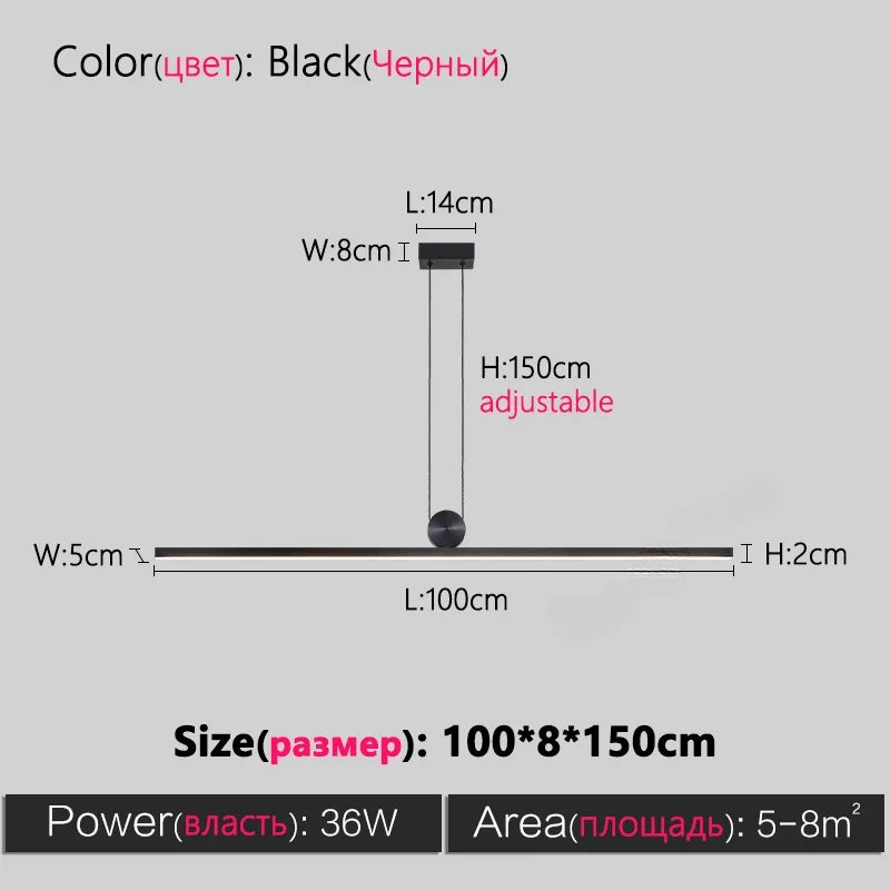 DecorBites™ Dimmable LED Ceiling Chandelier: Modern Minimalist Lighting for Home and Office