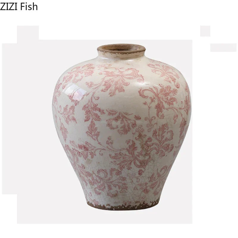 DecorBites™ Cracked Texture Blue & White Porcelain Vase, Table Decor, Flower Arrangement Aesthetic