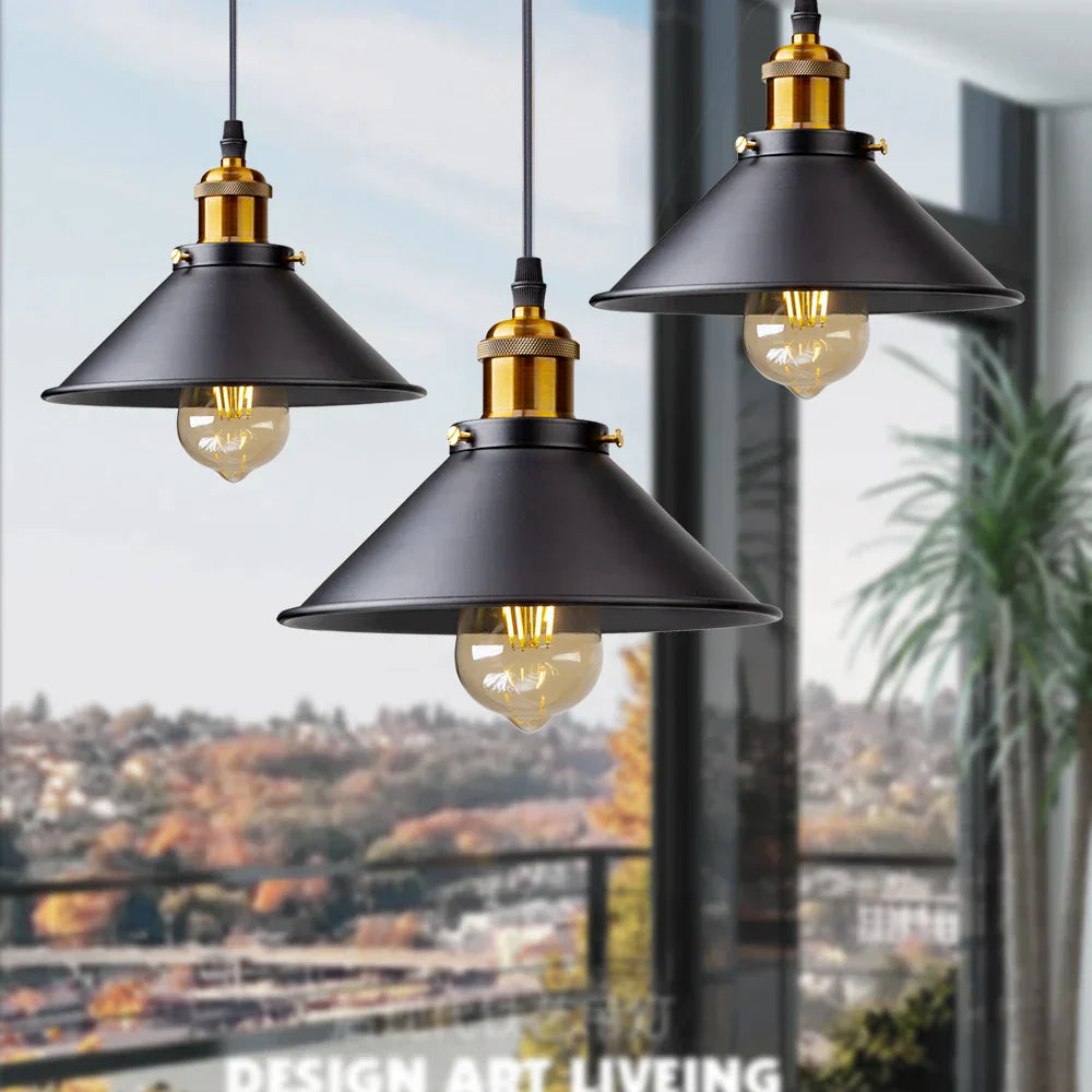 Suspension LED industrielle rétro DecorBites™ pour la maison, la salle à manger, le bar et la décoration de restaurant