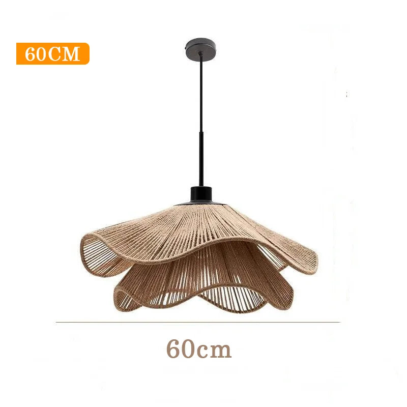 Modern Flower Fabric Pendant Light With Warm Glow