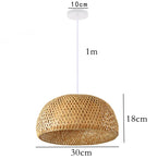 Hand Knitted Chinese Style Weaving Hanging Lamps 18/19/30cm Bamboo Pendant Lamp Restaurant Home Decor Lighting Fixtures
