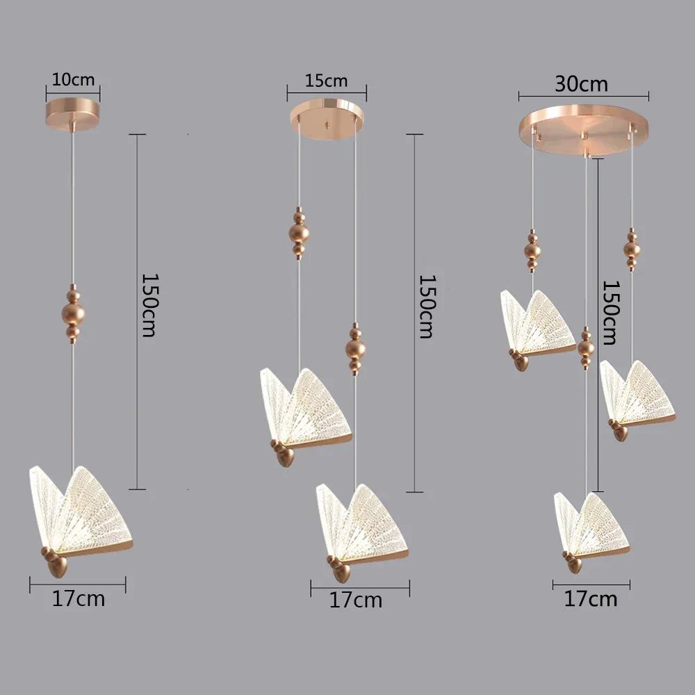 مصباح فراشة LED معلق DecorBites™ لتركيبات الإضاءة ديكور المنزل
