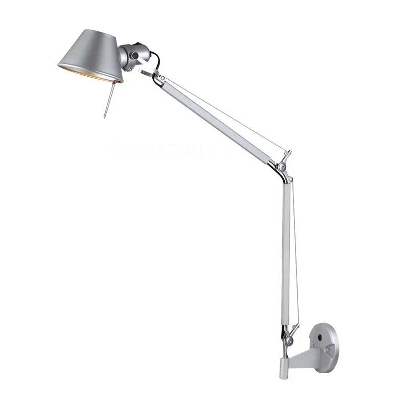 DecorBites™ Black Silver Rotatable Wall Light with Switch for Study Office Living Room